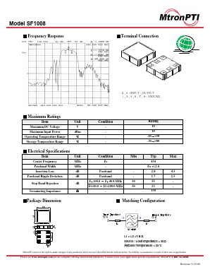 SF1008 Datasheet PDF MTRONPTI