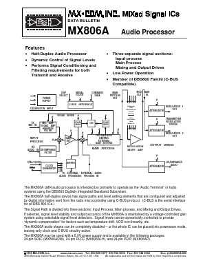 MX806ADW Datasheet PDF MX-COM Inc 