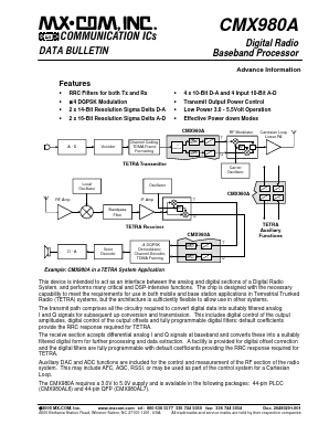 CMX980A Datasheet PDF MX-COM Inc 