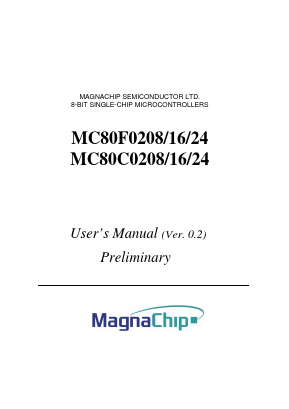 MC80C0216K Datasheet PDF MagnaChip Semiconductor