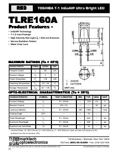 TLRE160A Datasheet PDF Marktech Optoelectronics