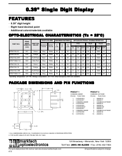 MTN2139 Datasheet PDF Marktech Optoelectronics