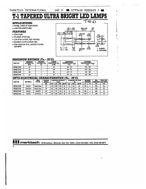 MT630-CUR Datasheet PDF Marktech Optoelectronics