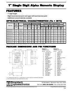 MTAN2125-CG Datasheet PDF Marktech Optoelectronics