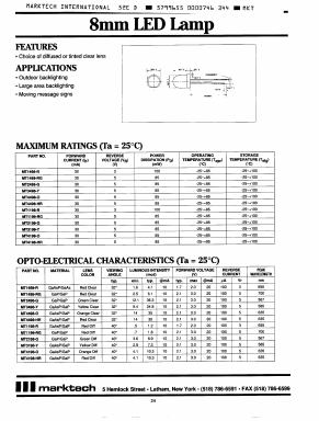 MT1198 Datasheet PDF Marktech Optoelectronics