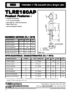 TLRE180 Datasheet PDF Marktech Optoelectronics