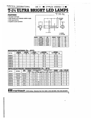 MT340A-Y Datasheet PDF Marktech Optoelectronics