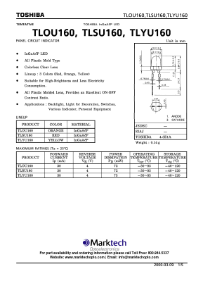 TLOU160 Datasheet PDF Marktech Optoelectronics