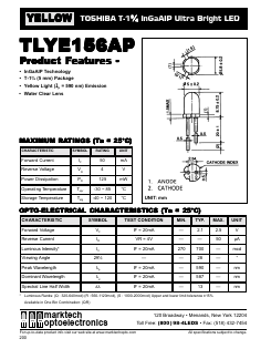TLYE156AP Datasheet PDF Marktech Optoelectronics