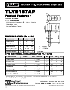 TLYE157AP Datasheet PDF Marktech Optoelectronics