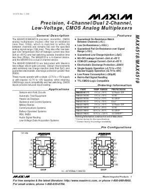 MAX4518ESD Datasheet PDF Maxim Integrated