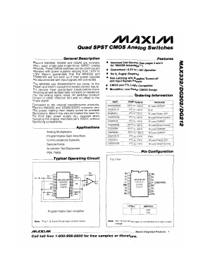 MAX332 Datasheet PDF Maxim Integrated