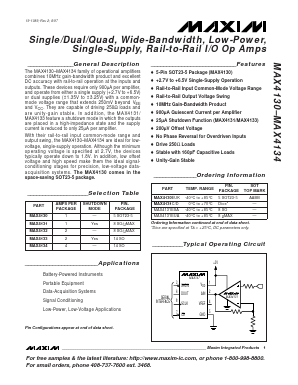 MAX4131C/D Datasheet PDF Maxim Integrated