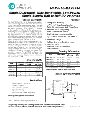 MAX4131EBT-T Datasheet PDF Maxim Integrated
