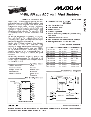 MAX194AMDE Datasheet PDF Maxim Integrated