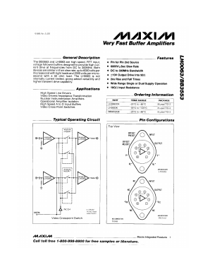 LH0063 Datasheet PDF Maxim Integrated