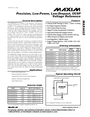 MAX6023EBT12-T Datasheet PDF Maxim Integrated