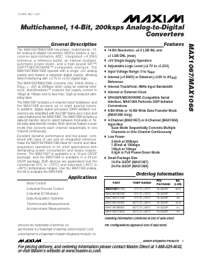 MAX1067BEEE Datasheet PDF Maxim Integrated