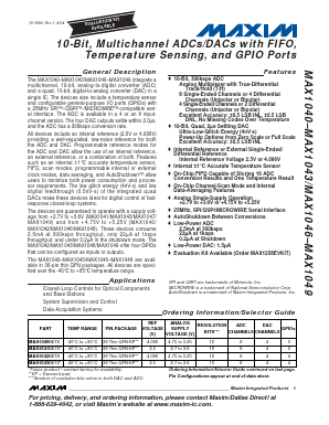 MAX1040BETX Datasheet PDF Maxim Integrated