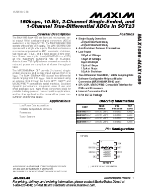 MAX1086EKA-T Datasheet PDF Maxim Integrated