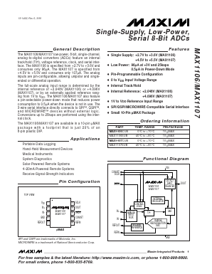 MAX1107CUB-T Datasheet PDF Maxim Integrated