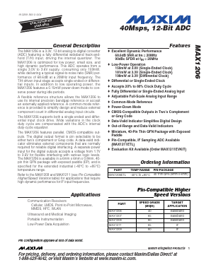 MAX1206ETL Datasheet PDF Maxim Integrated