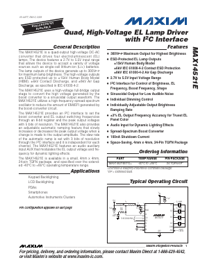 MAX14521EETG+ Datasheet PDF Maxim Integrated