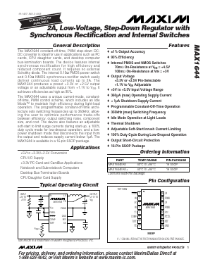 MAX1644EAE Datasheet PDF Maxim Integrated