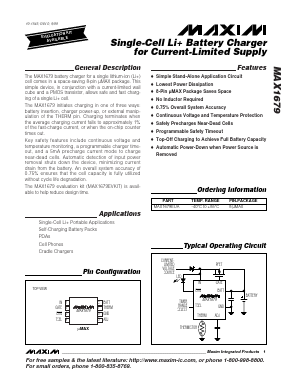 MAX1679 Datasheet PDF Maxim Integrated