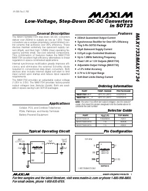 MAX1733EUK-T Datasheet PDF Maxim Integrated