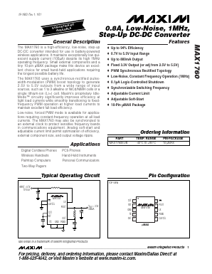 MAX1760EUB Datasheet PDF Maxim Integrated