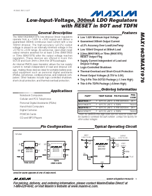 MAX1963ETT250-T Datasheet PDF Maxim Integrated