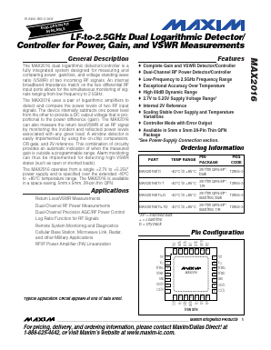 MAX2016ETI+TD Datasheet PDF Maxim Integrated