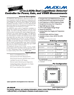MAX2016ETI Datasheet PDF Maxim Integrated