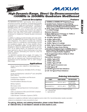 MAX2023ETX-T Datasheet PDF Maxim Integrated