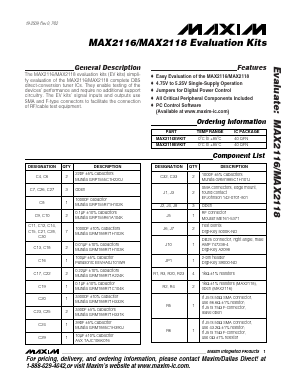 MAX2118EVKIT Datasheet PDF Maxim Integrated