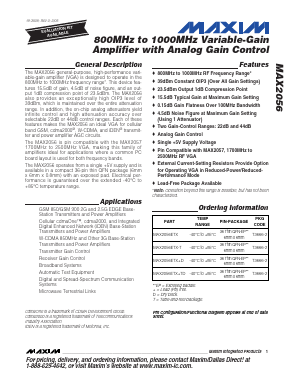MAX2056ETX+D Datasheet PDF Maxim Integrated