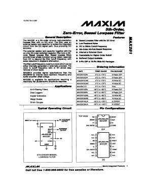 MAX281C Datasheet PDF Maxim Integrated