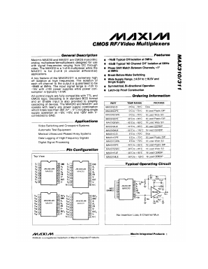 MAX310 Datasheet PDF Maxim Integrated