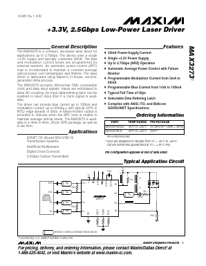 MAX3273 Datasheet PDF Maxim Integrated