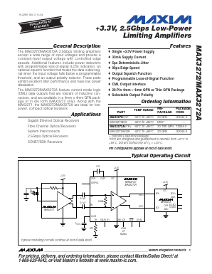 MAX3272 Datasheet PDF Maxim Integrated