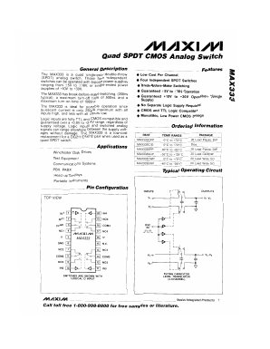 MAX333 Datasheet PDF Maxim Integrated