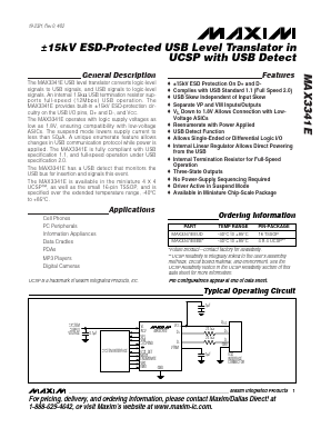 MAX3341EEBE Datasheet PDF Maxim Integrated