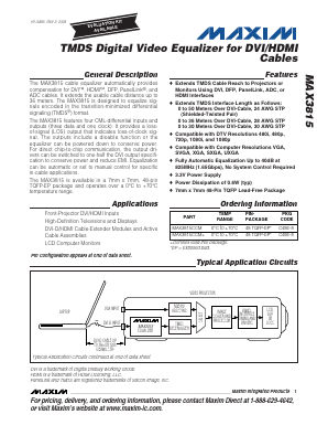 MAX3815CCM+ Datasheet PDF Maxim Integrated