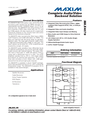MAX4079CUG+ Datasheet PDF Maxim Integrated