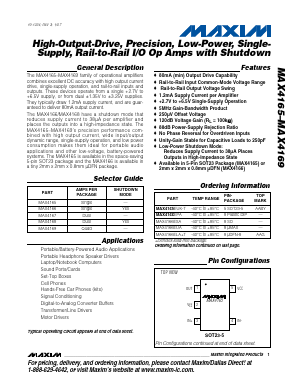MAX4169EPD Datasheet PDF Maxim Integrated