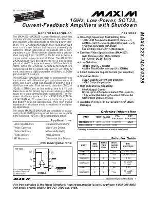 MAX4223EUT-T Datasheet PDF Maxim Integrated