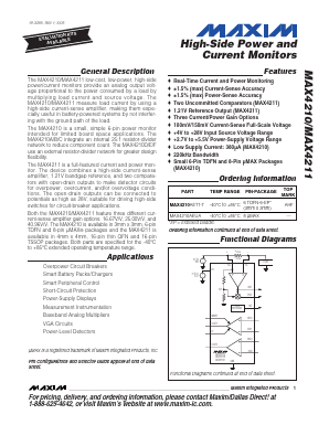 MAX4211A Datasheet PDF Maxim Integrated