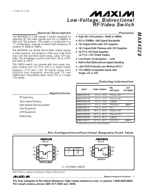 MAX4529CPA Datasheet PDF Maxim Integrated