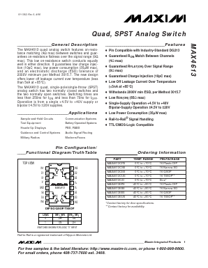 MAX4613E Datasheet PDF Maxim Integrated